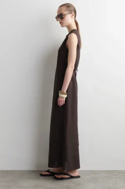 VESTIDO MIDI EN MEZCLA DE LINO*COS Outlet