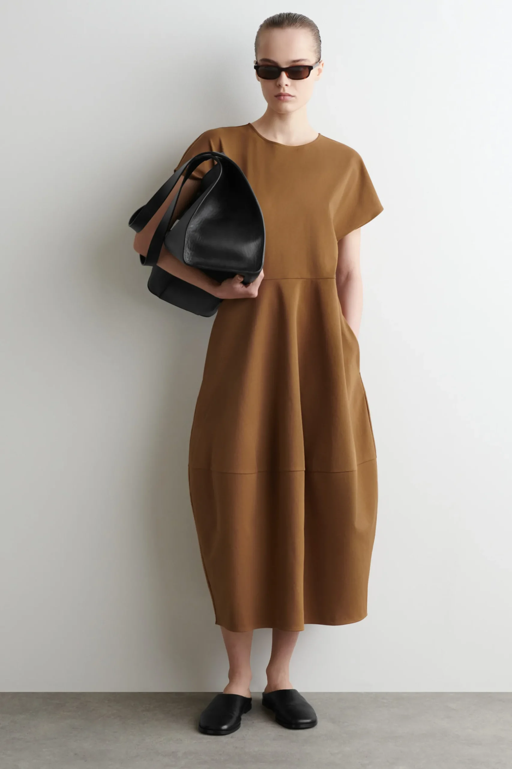 VESTIDO MIDI ESCULPIDO DE ALGODÓN*COS Hot