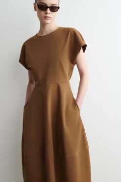 VESTIDO MIDI ESCULPIDO DE ALGODÓN*COS Hot