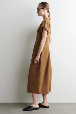 VESTIDO MIDI ESCULPIDO DE ALGODÓN*COS Hot