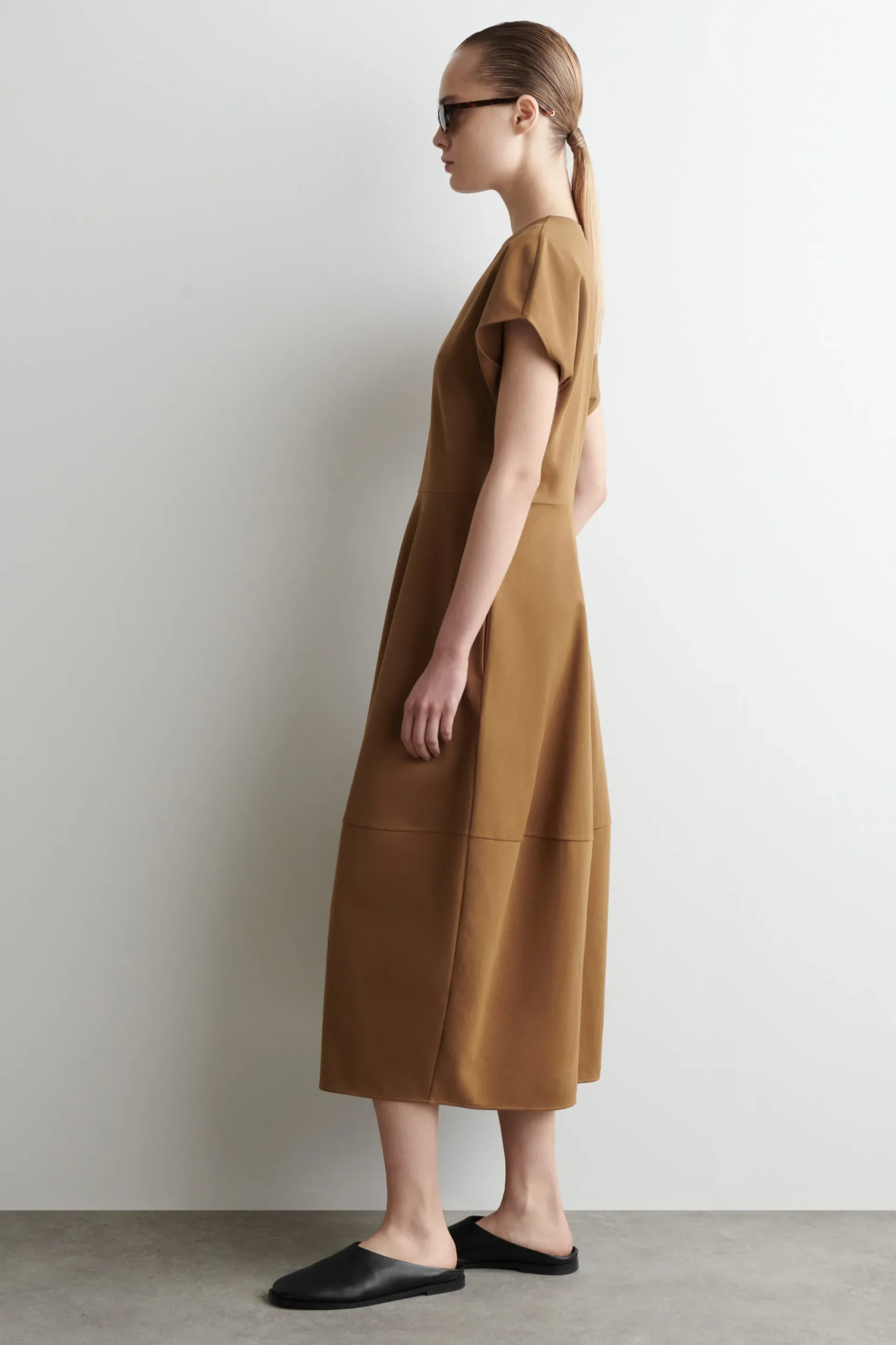 VESTIDO MIDI ESCULPIDO DE ALGODÓN*COS Hot