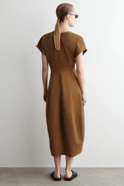 VESTIDO MIDI ESCULPIDO DE ALGODÓN*COS Hot