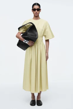 VESTIDO MIDI FRUNCIDO CON ESPALDA DESCUBIERTA*COS Discount
