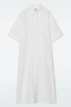 VESTIDO MIDI OVERSIZE DE LINO DE MANGA CORTA*COS Discount