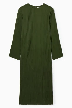 VESTIDO MIDI PLISADO DE MANGA LARGA*COS Sale