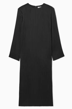 VESTIDO MIDI PLISADO DE MANGA LARGA*COS Fashion