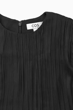 VESTIDO MIDI PLISADO DE MANGA LARGA*COS Fashion