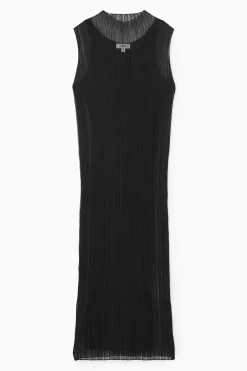 VESTIDO MIDI PLISADO TRANSPARENTE*COS Sale
