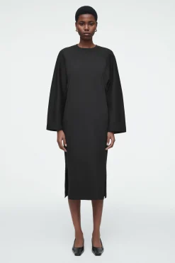 VESTIDO MIDI RECTO DE ALGODÓN*COS Best