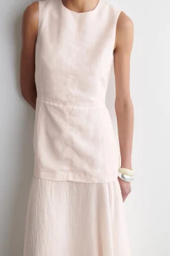 VESTIDO MIDI SUPERPUESTO CON PEPLUM*COS Hot