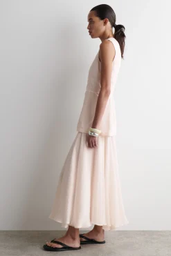 VESTIDO MIDI SUPERPUESTO CON PEPLUM*COS Hot
