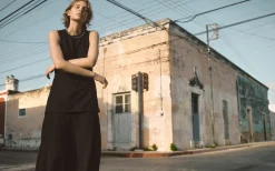 VESTIDO MIDI SUPERPUESTO CON PEPLUM*COS Online