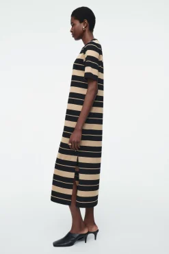 VESTIDO MIDI TIPO CAMISETA A RAYAS*COS Clearance