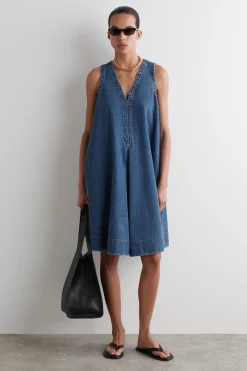 VESTIDO VAQUERO CORTO ACAMPANADO*COS Discount