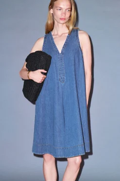 VESTIDO VAQUERO CORTO ACAMPANADO*COS Discount