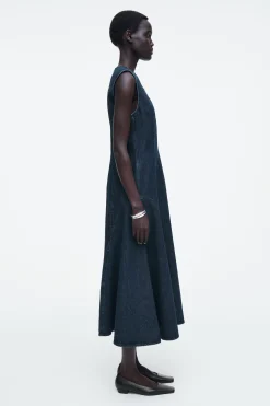 VESTIDO VAQUERO MIDI CON CINTURA CAÍDA*COS Hot