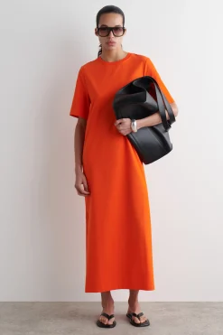 VESTIDO-CAMISETA MIDI DE ALGODÓN*COS Clearance