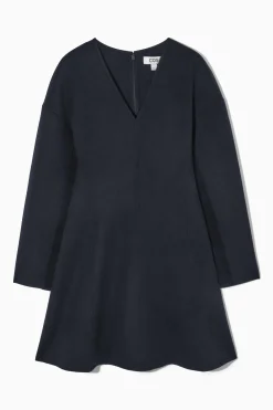 VNECK DOUBLEFACED WOOL DRESS*COS Clearance