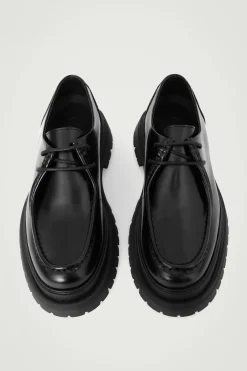 ZAPATOS DERBY DE CUERO CON SUELA GRUESA*COS Clearance