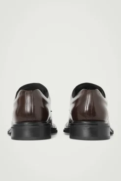 ZAPATOS DERBY DE PIEL CON PUNTERA CUADRADA*COS Clearance