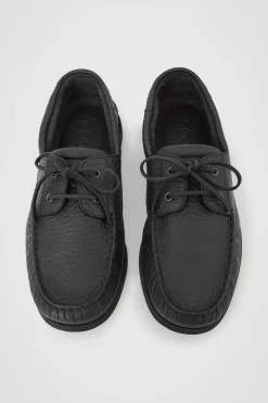 ZAPATOS ESTILO NÁUTICO DE PIEL GRANULADA*COS Discount