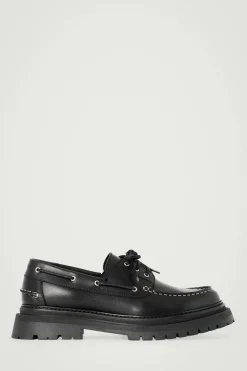 ZAPATOS NÁUTI DE PIEL CON SUELA GRUESA*COS New