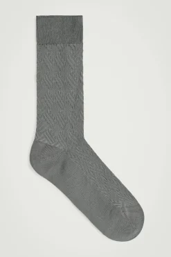 ZIGZAG COTTON SOCKS*COS Discount